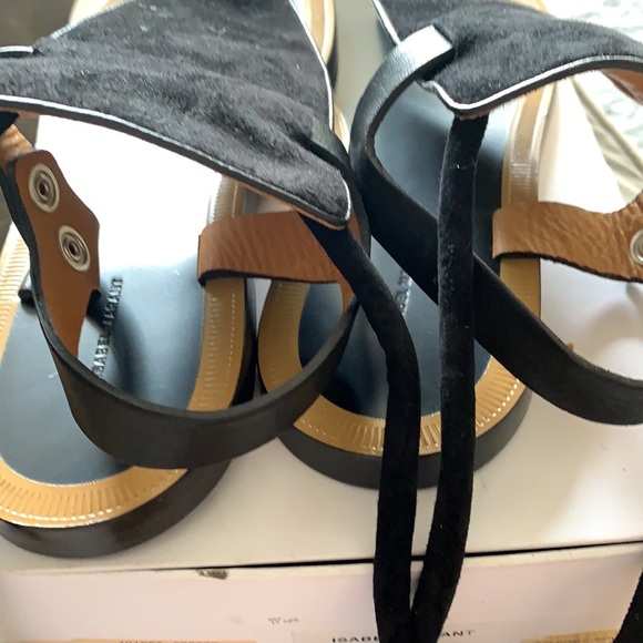 Isabel Marant Jemma flat suede black tassel sandal NWT - Picture 2 of 4